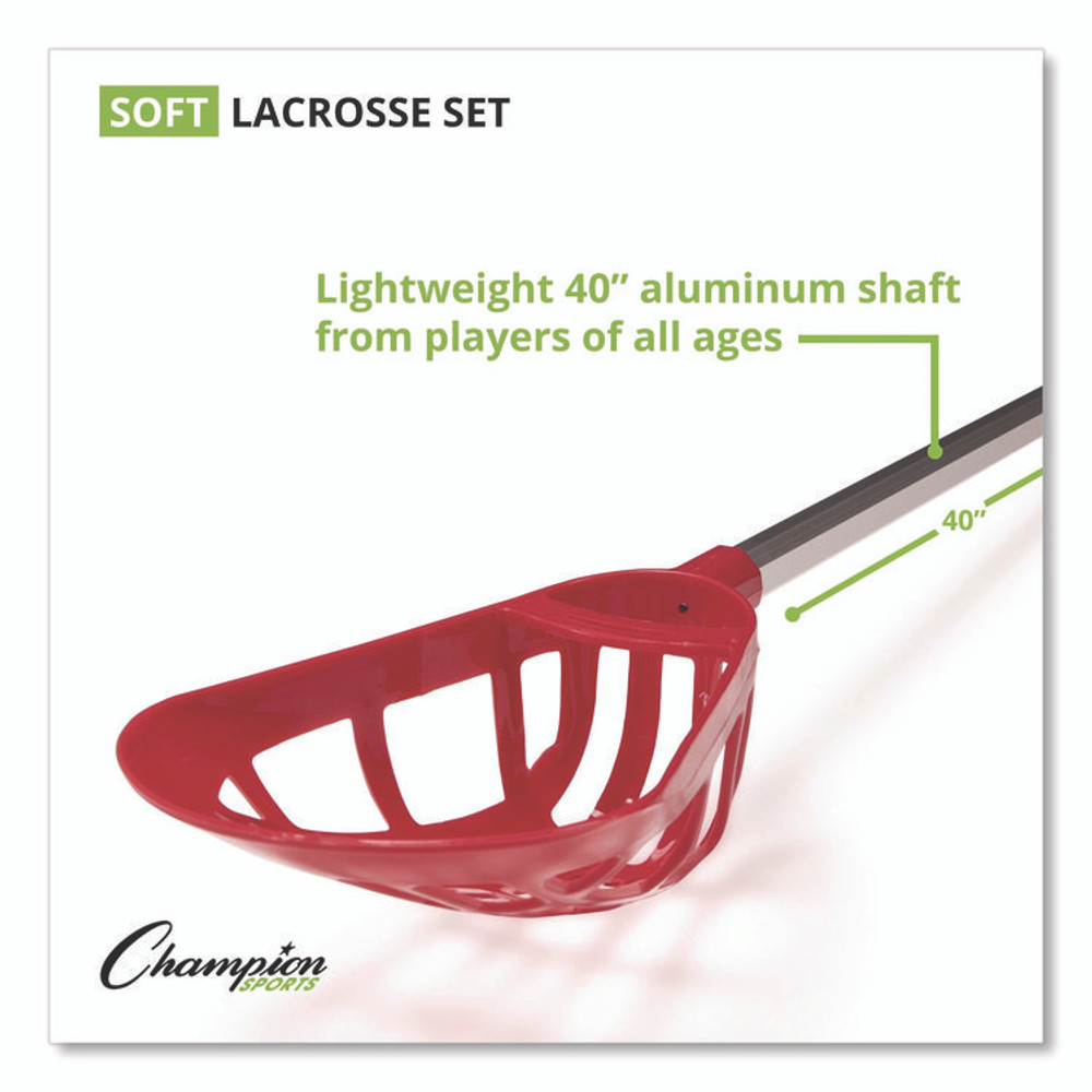 CHAMPION SPORT Sports LAXSR Soft Lacrosse Set, 6 Balls/12 Sticks