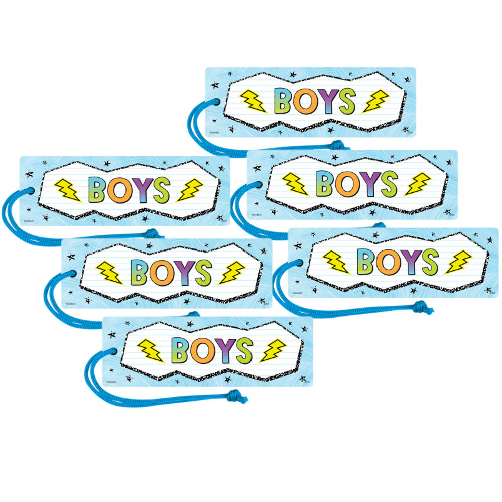 TEACHER CREATED RESOURCES Teacher Created Resources® Brights 4Ever Magnetic Boys Pass, Pack of 6