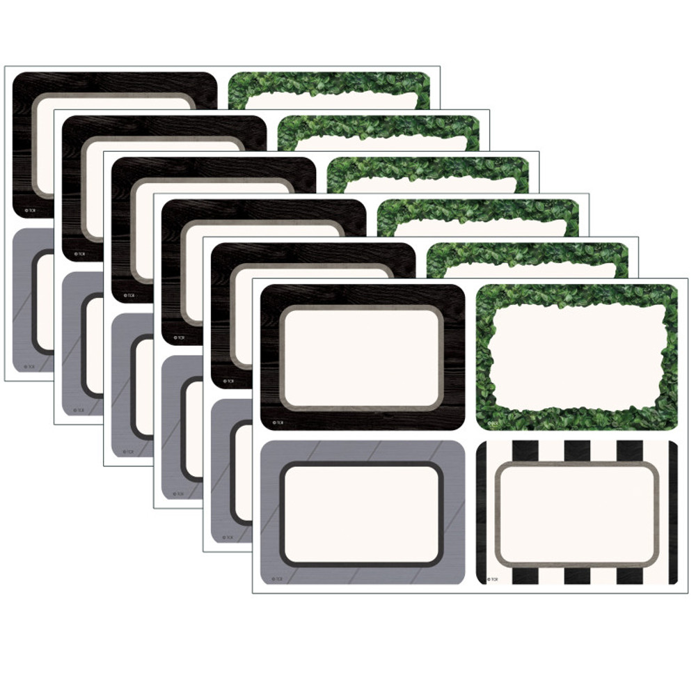 TEACHER CREATED RESOURCES Teacher Created Resources® Modern Farmhouse Name Tags/Labels - Multi-Pack, 36 Per Pack, 6 Packs