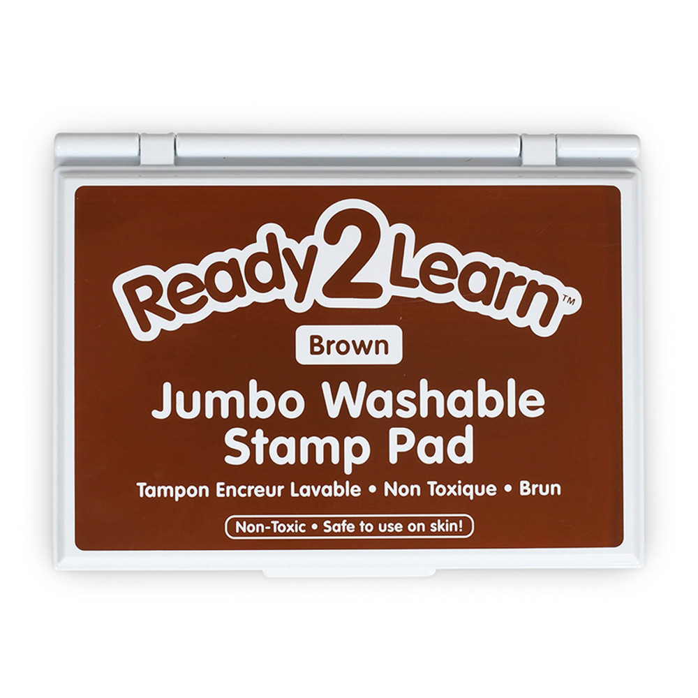 LEARNING ADVANTAGE READY 2 LEARN™ Jumbo Washable Stamp Pad - Brown - 6.2"L x 4.1"W