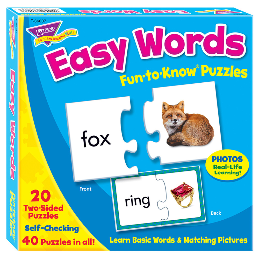 TREND ENTERPRISES INC. TREND Easy Words Fun-to-Know® Puzzles