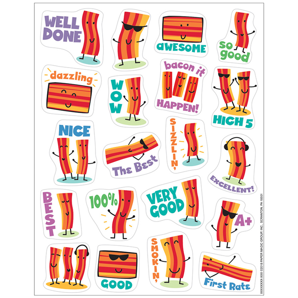 EUREKA Eureka® Bacon Scented Stickers, Pack of 80
