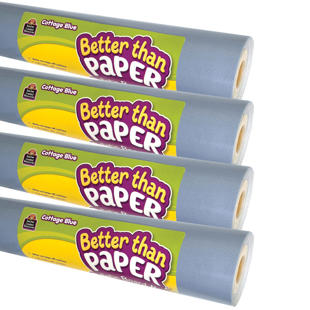 TEACHER CREATED RESOURCES Teacher Created Resources® Better Than Paper® Bulletin Board Roll, Cottage Blue, 4-Pack