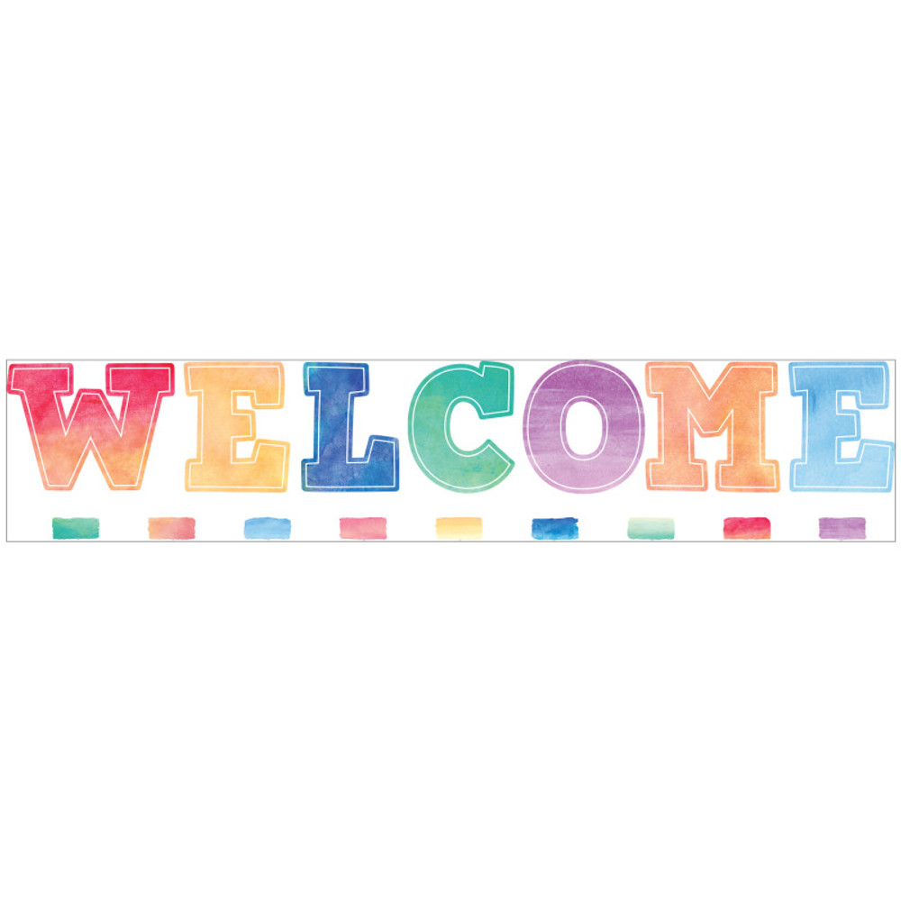 TEACHER CREATED RESOURCES Teacher Created Resources® Watercolor Welcome Bulletin Board Set