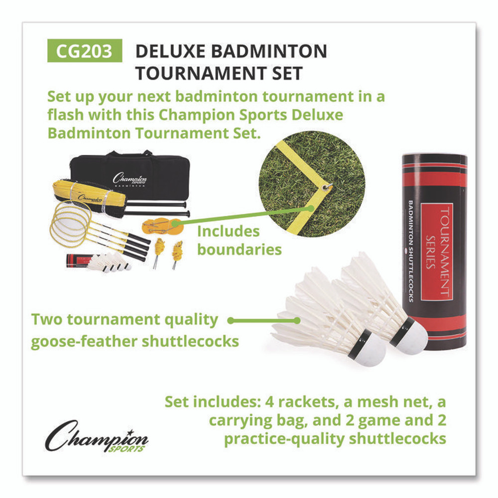 CHAMPION SPORT Sports CG203 Deluxe Badminton Tournament Set, 28" x 11"