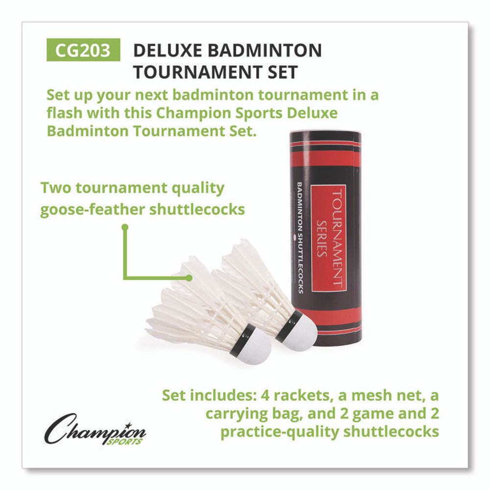 CHAMPION SPORT Sports CG203 Deluxe Badminton Tournament Set, 28" x 11"