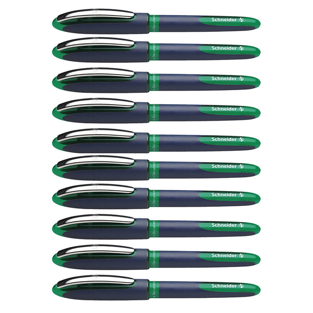 REDIFORM INC Schneider® One Business Rollerball Pens, 0.6mm, Green, Pack of 10