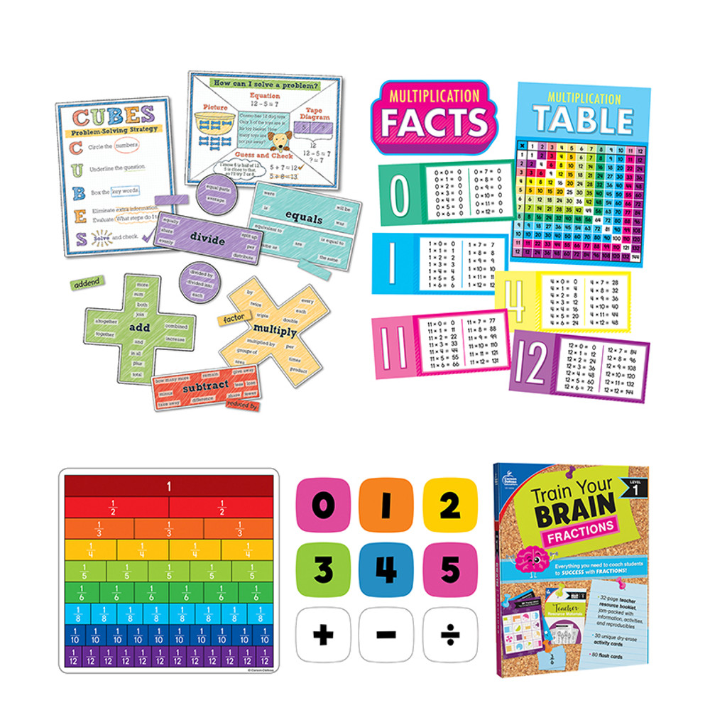 CARSON DELLOSA EDUCATION Carson Dellosa Education Math Teacher Classroom Bundle Grade 3