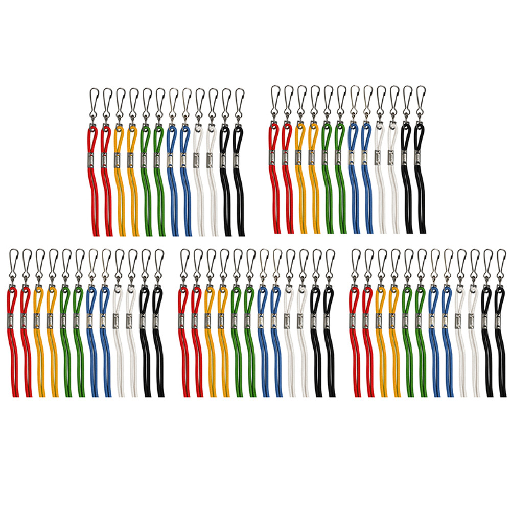 CHAMPION SPORTS Champion Sports Lanyards, Assorted Colors, 12 Per Pack, 5 Packs