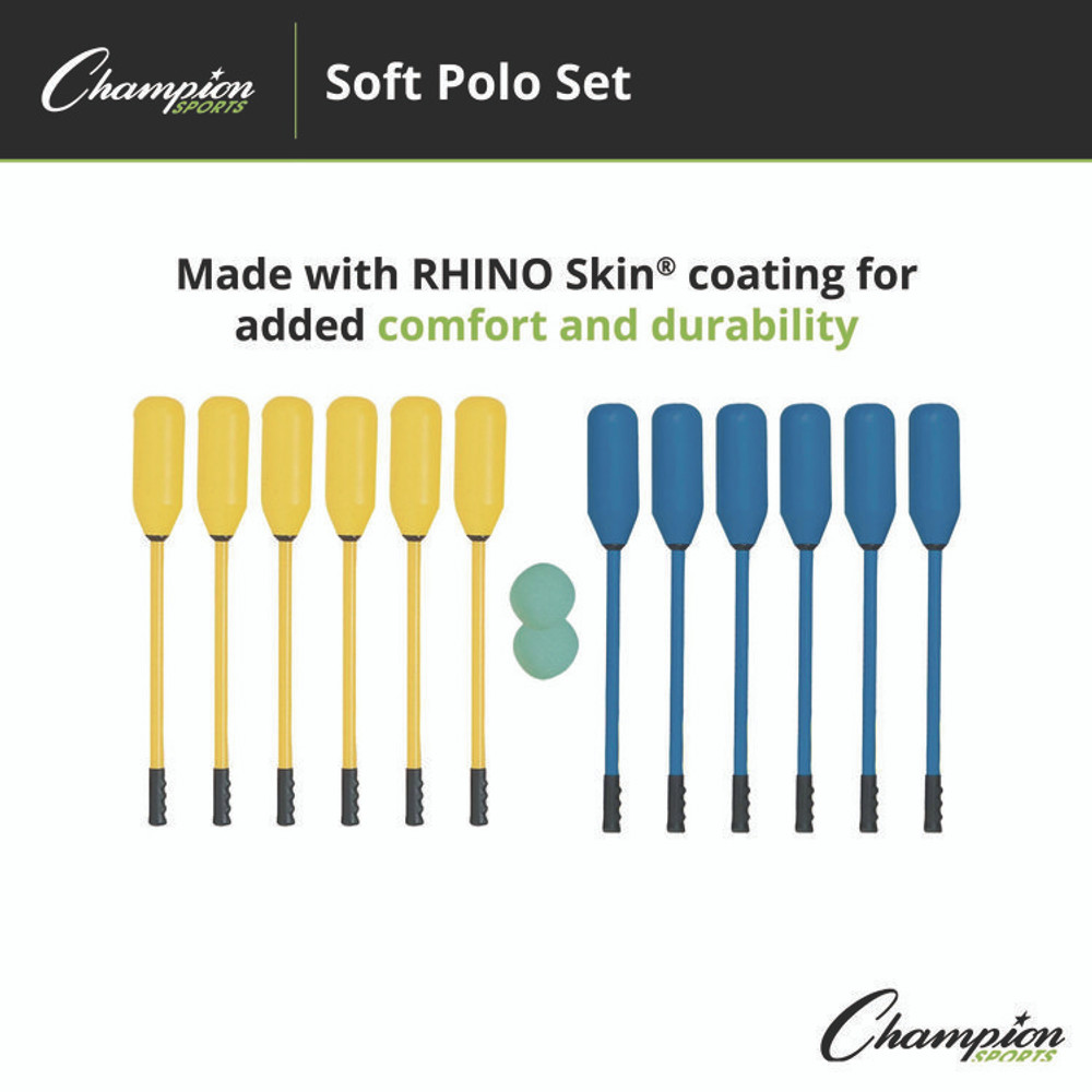 CHAMPION SPORT Sports PXSET Soft Polo Set, 24" Long, (12) Sticks/(2) 7" Balls