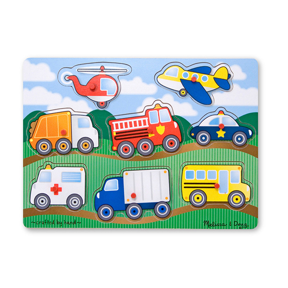 MELISSA & DOUG Melissa & Doug Vehicles Peg Puzzle