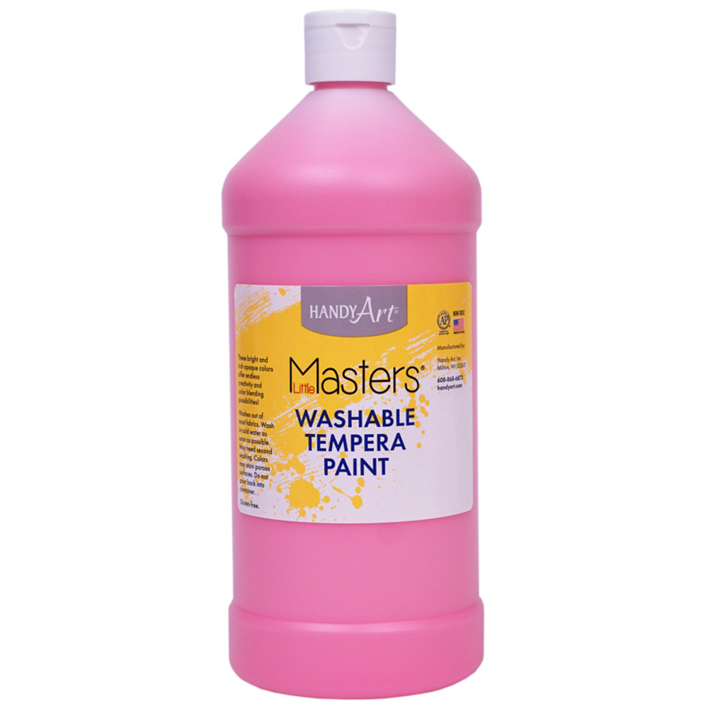 ROCK PAINT DISTRIBUTING CORP Handy Art® Little Masters® Washable Tempera Paint, Pink, 32 oz.