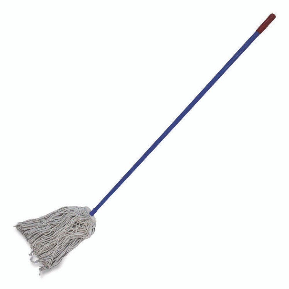 IMPACT PRODUCTS, LLC 12120EA Layflat Regular Screw-Type Mop Head, Cotton, 20 oz, 1" Headband, White