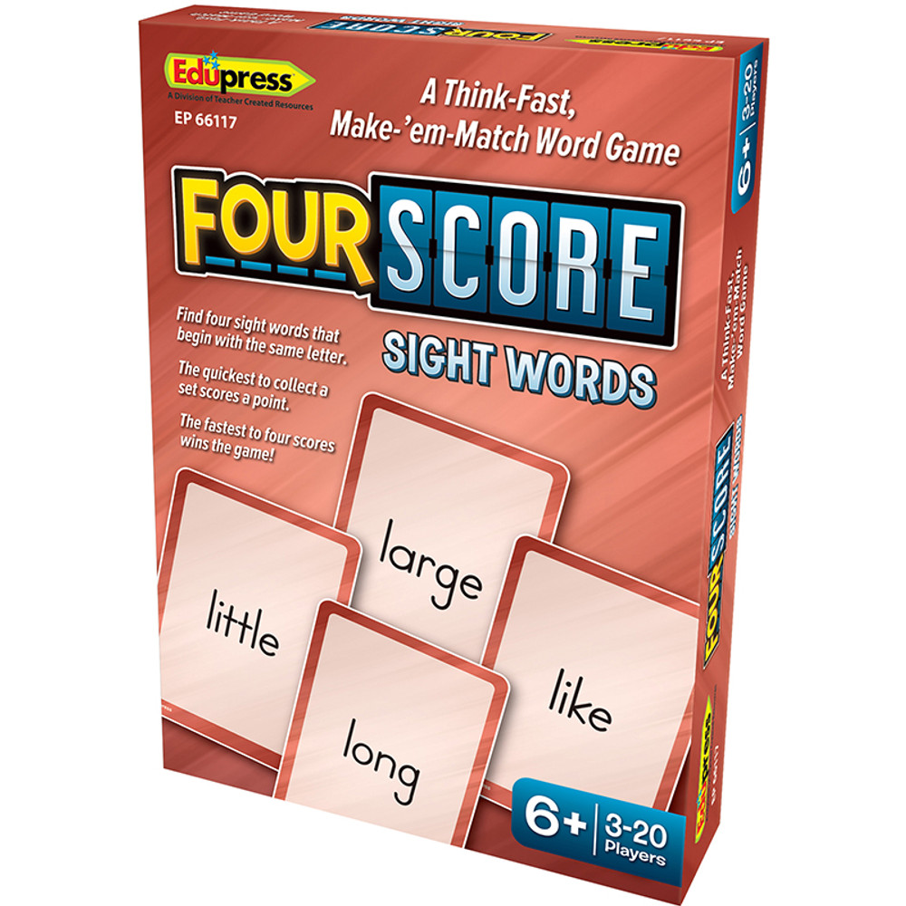 TEACHER CREATED RESOURCES Teacher Created Resources® Four Score Card Game: Sight Words