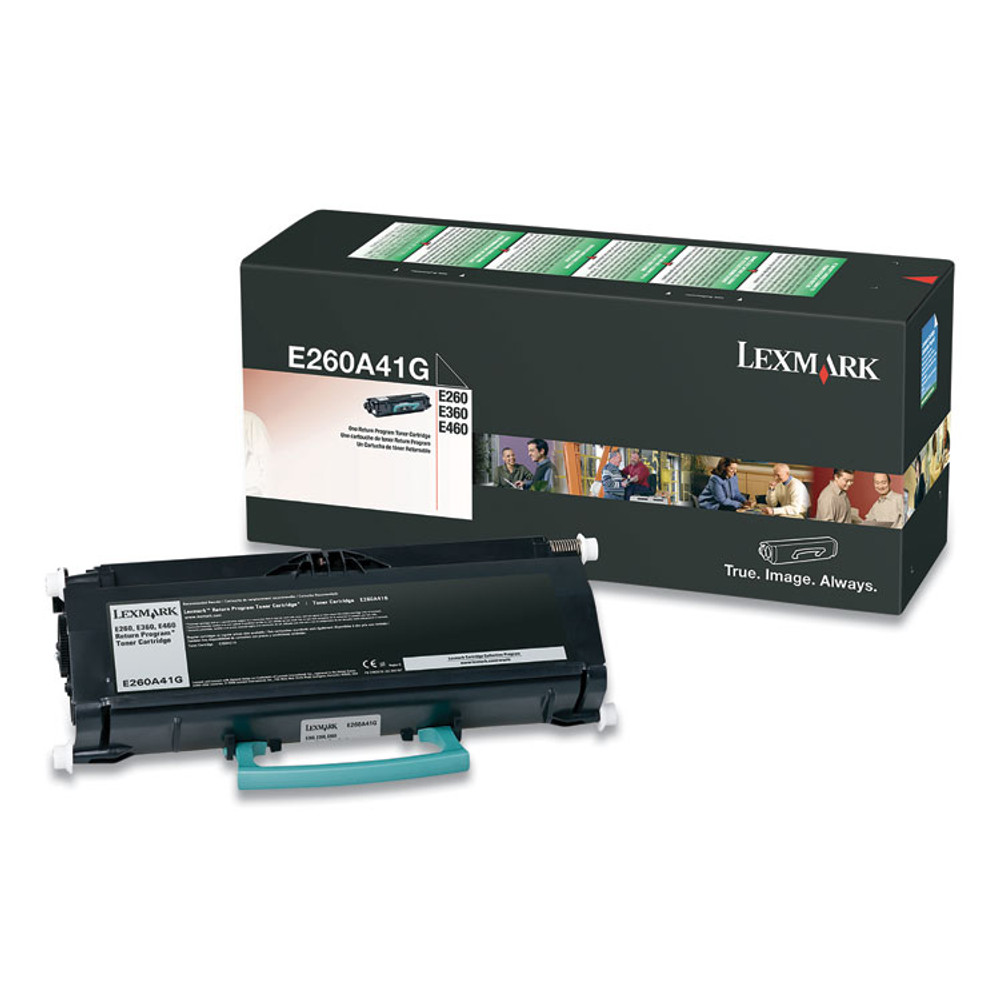 LEXMARK INT'L, INC. E260A41G E260A41G Return Program Toner, 3,500 Page-Yield, Black