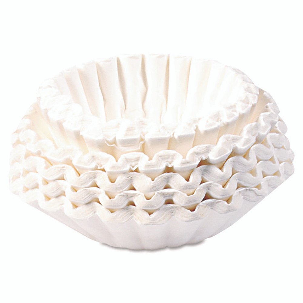BUNN-O-MATIC 10GAL23X9 Commercial Coffee Filters, 10 gal Urn Style, Flat Bottom, 25/Cluster, 10 Clusters/Carton