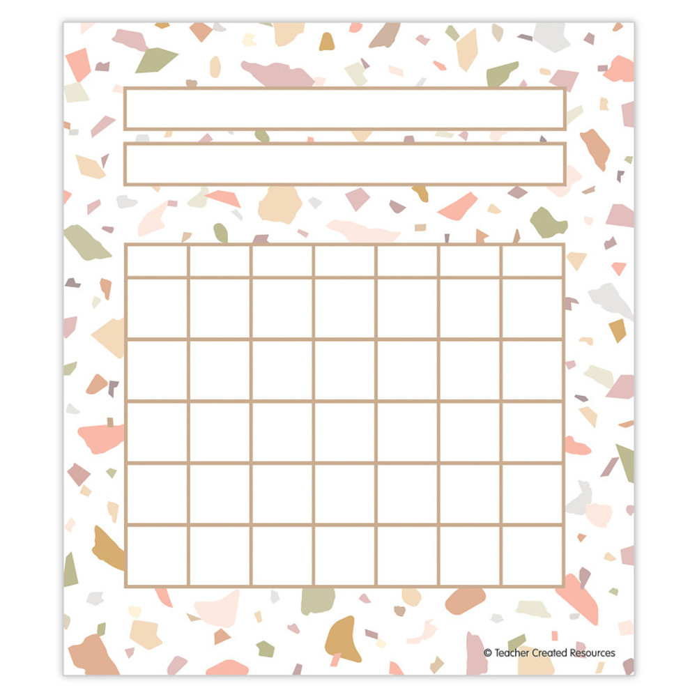 TEACHER CREATED RESOURCES Teacher Created Resources® Terrazzo Tones Incentive Charts, Pack of 36