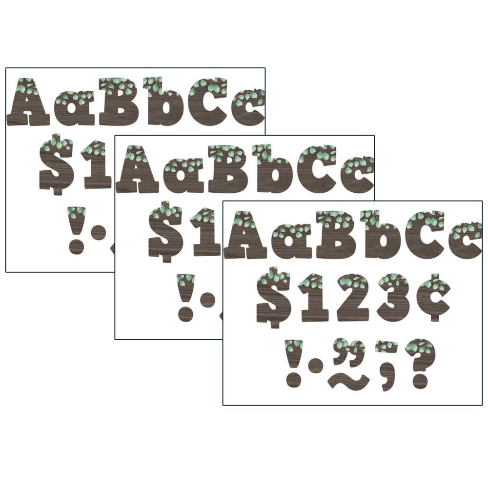 EDUCATORS RESOURCE TCR8450-3 Teacher Created Resources 4in Letters, Eucalyptus, 230 Pieces Per Pack, Set Of 3 Packs