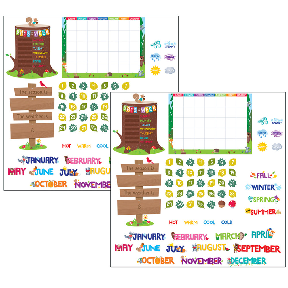 CREATIVE TEACHING PRESS Creative Teaching Press® Woodland Friends Calendar Bulletin Board Set, 2 Sets