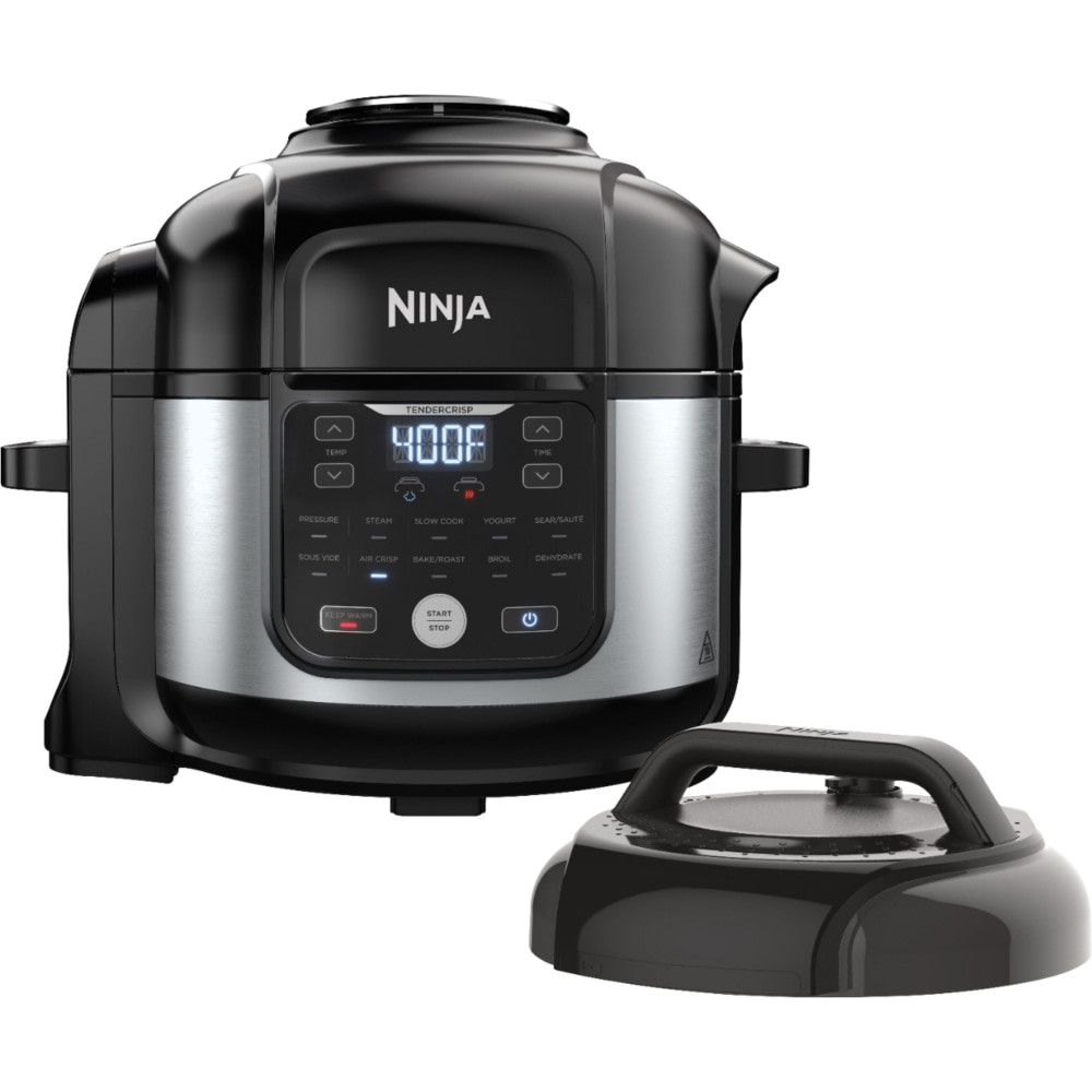 EURO PRO CORP Ninja FD302  Foodi FD302 11-in-1 Pro Pressure Cooker/Air Fryer, Black