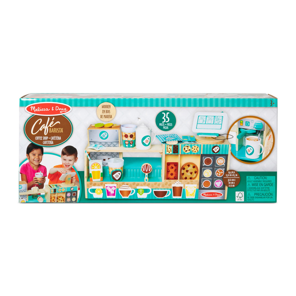 MELISSA & DOUG Melissa & Doug Wooden Cafe Barista Coffee Shop