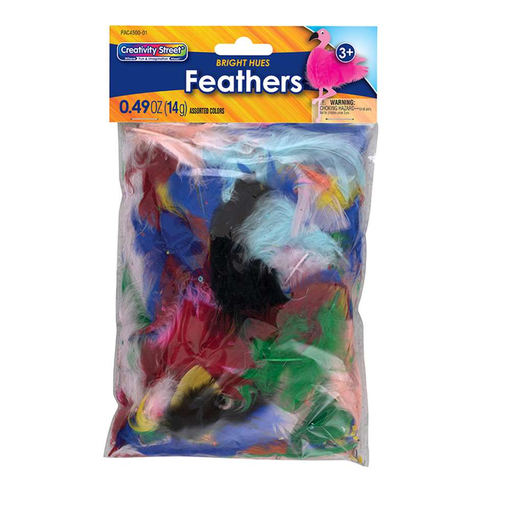 DIXON TICONDEROGA CO Creativity Street® Turkey Plumage Feathers, Assorted Bright Hues, Assorted Sizes, 14 grams