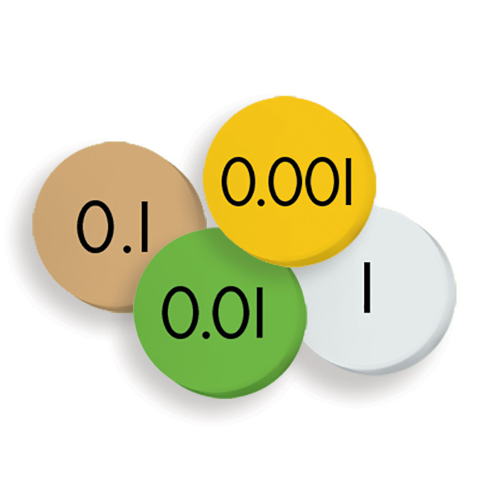 TEACHER CREATED RESOURCES Sensational Math™ 4-Value Decimals to Whole Number Place Value Discs, 100 Discs