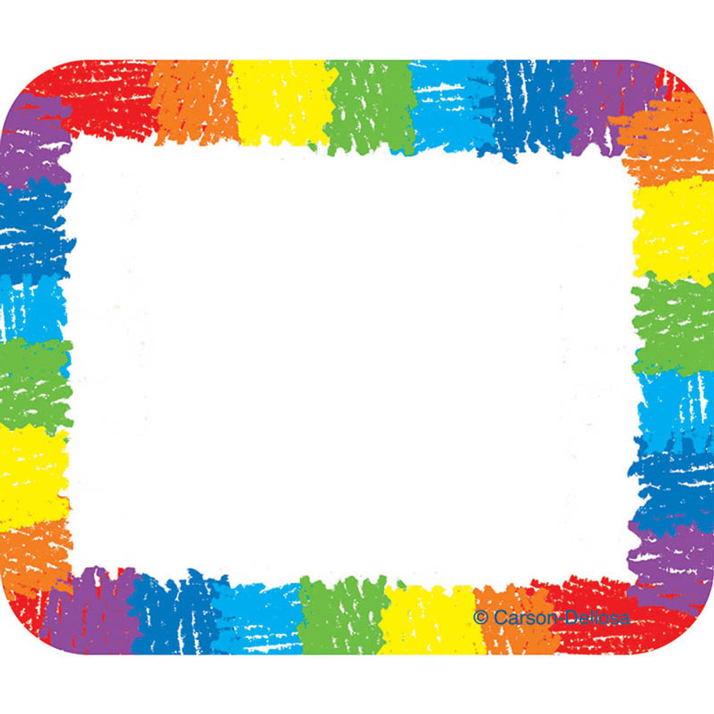 CARSON DELLOSA EDUCATION Carson Dellosa Education Name Tags, Rainbow: Kid-Drawn, Pack of 40