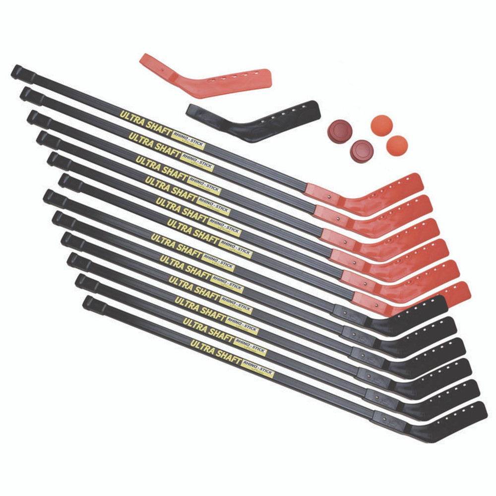 CHAMPION SPORT Sports US47SET Ultra Shaft Hockey Set, Twelve 47' Hockey Sticks/Two Pucks/Two Balls/Two Extra Blades