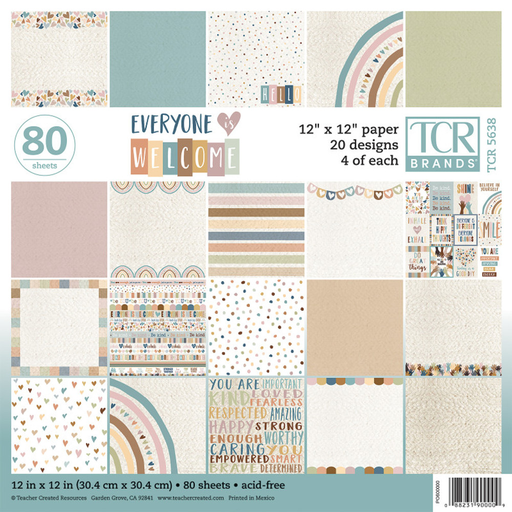 TEACHER CREATED RESOURCES Teacher Created Resources® Everyone Is Welcome Project Paper Book, 12" x 12", 80 Sheets