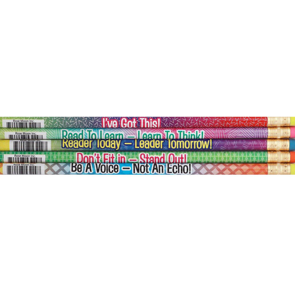LAROSE INDUSTRIES- ROSE MOON Moon Products Motivate Me Pencils Assortment, Box of 144