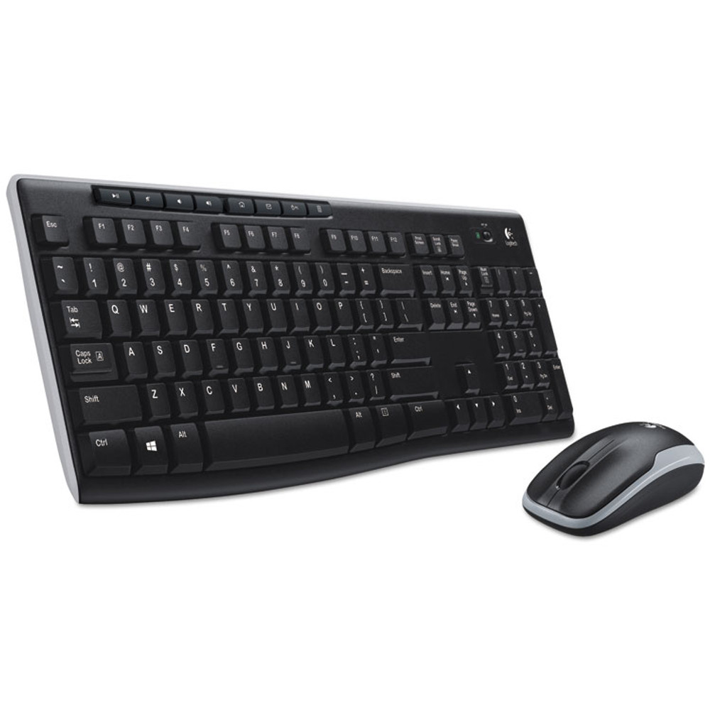 LOGITECH, INC. 920004536 Wireless Combo MK270, 2.4 GHz Frequency/33 ft Wireless Range, Black