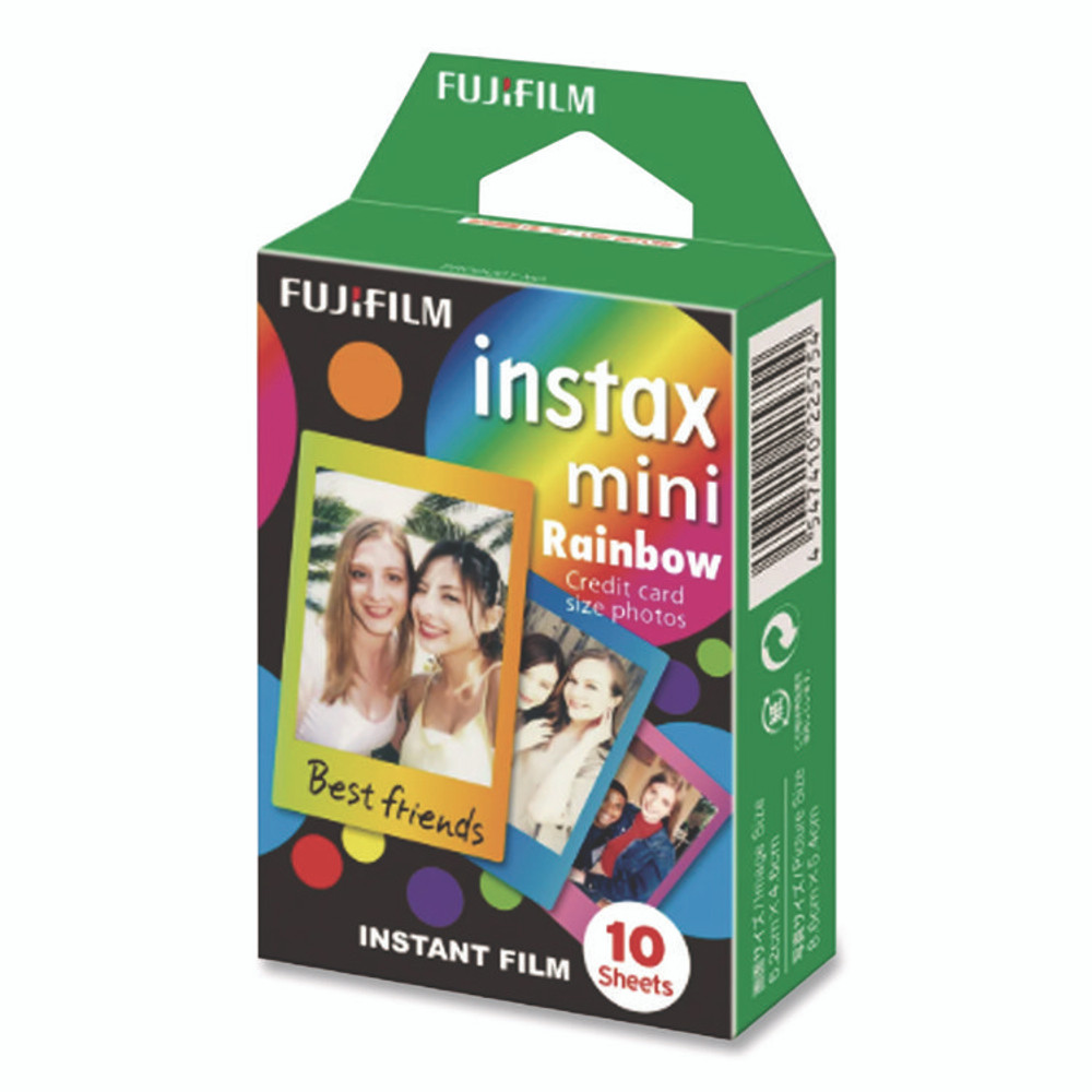 FUJI PHOTO FILM USA, INC. Fujifilm 16437401 Instax Mini Rainbow Instant Film, 800 ASA, Color, 10 Sheets