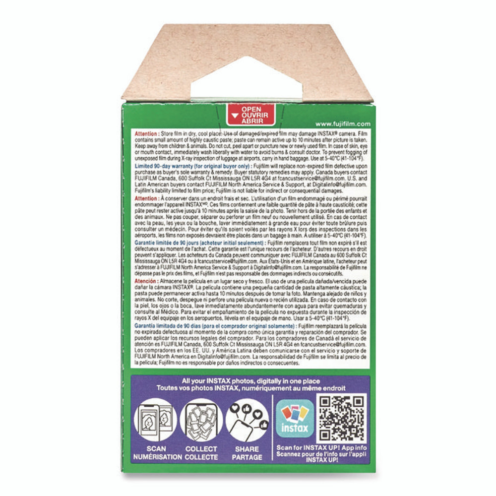 FUJI PHOTO FILM USA, INC. Fujifilm 16437401 Instax Mini Rainbow Instant Film, 800 ASA, Color, 10 Sheets