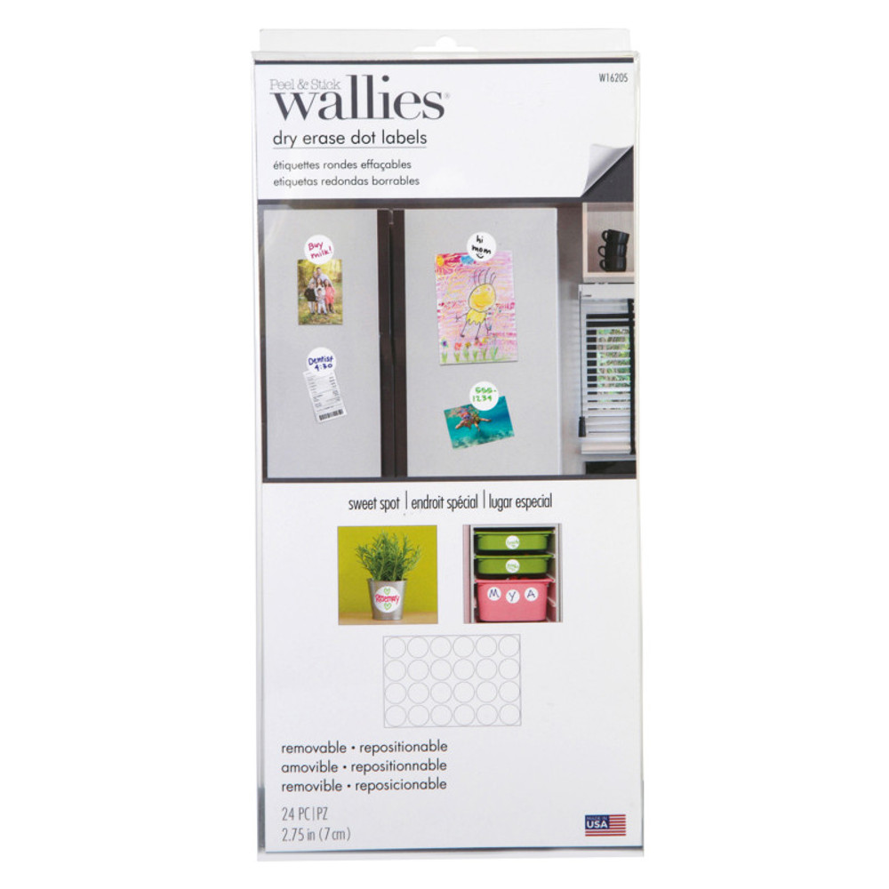 PAPER MAGIC GROUP - WALLIES Wallies® Dry Erase Dot Labels, 2.75", Pack of 24