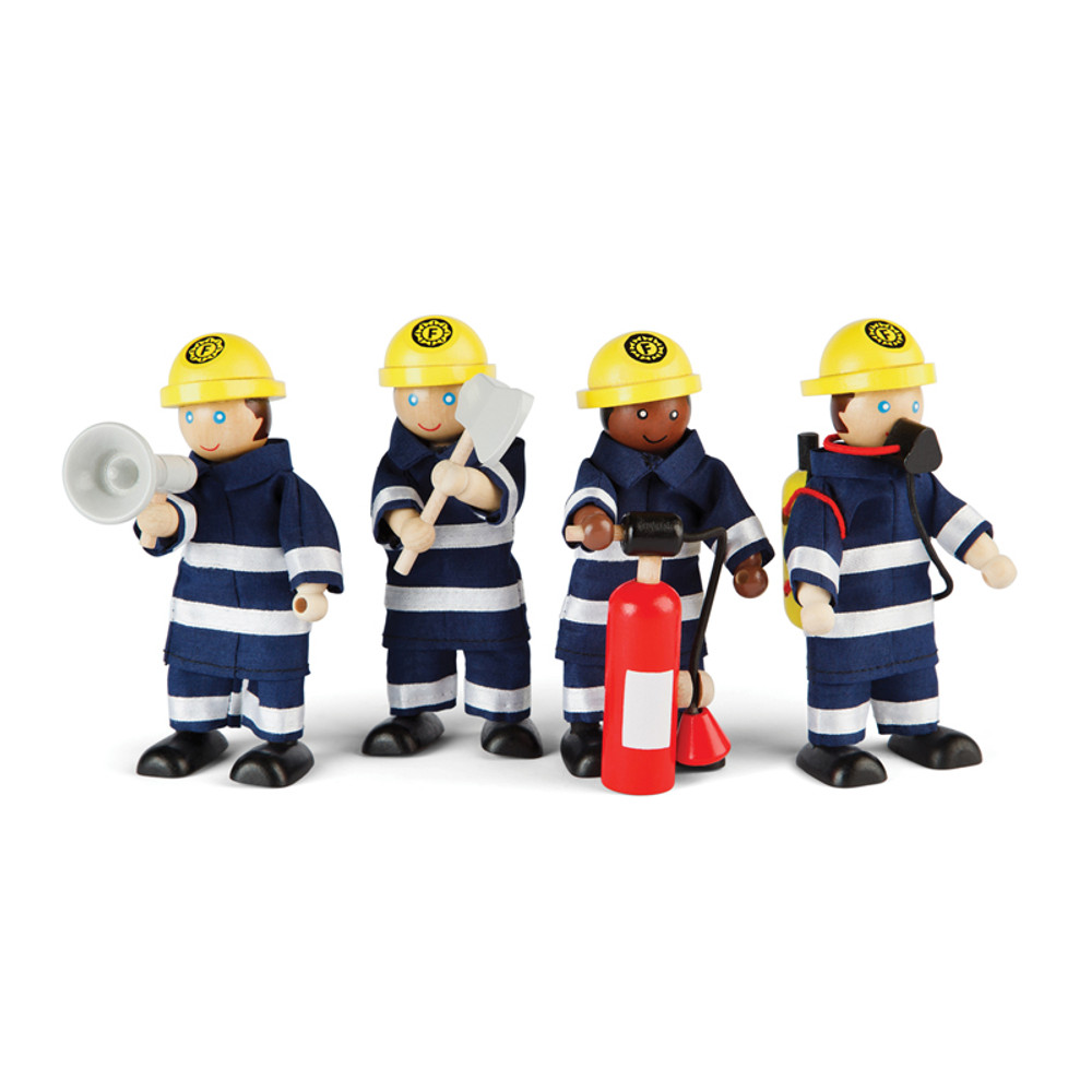 BIGJIGS TOYS Bigjigs® Toys Firefighters Figurines, Set of 4