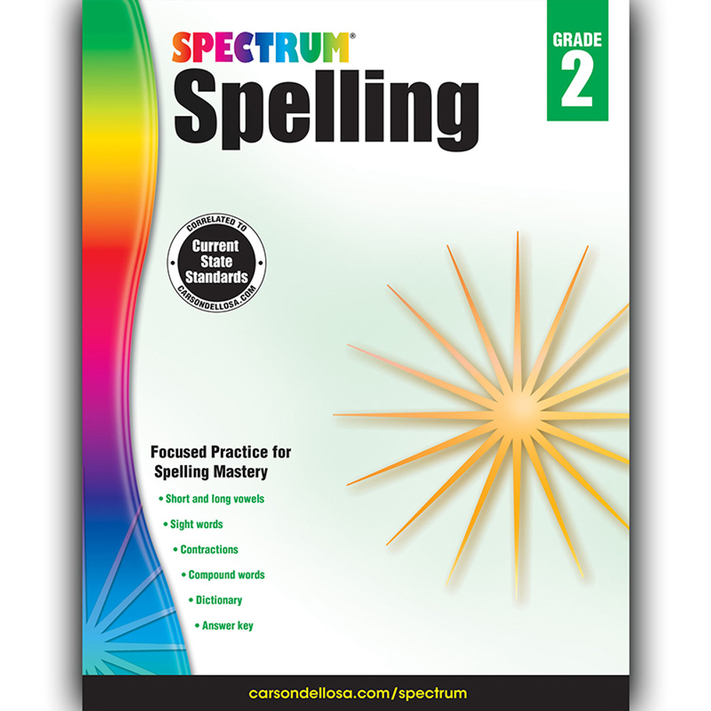 CARSON DELLOSA EDUCATION Spectrum® Spelling Workbook, Grade 2, Paperback