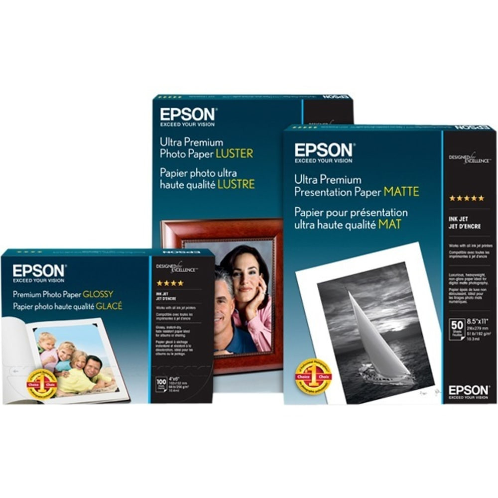 EPSON AMERICA INC. Epson S041386  Coated Double Weight Paper Roll, Matte, 36in x 82ft, White