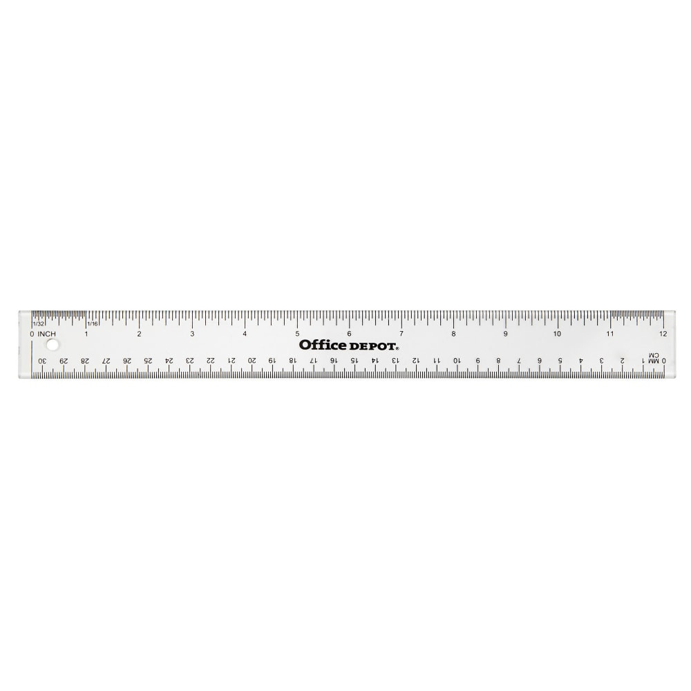 OFFICE DEPOT NB20110512  Brand Acrylic Ruler, 12in, Clear