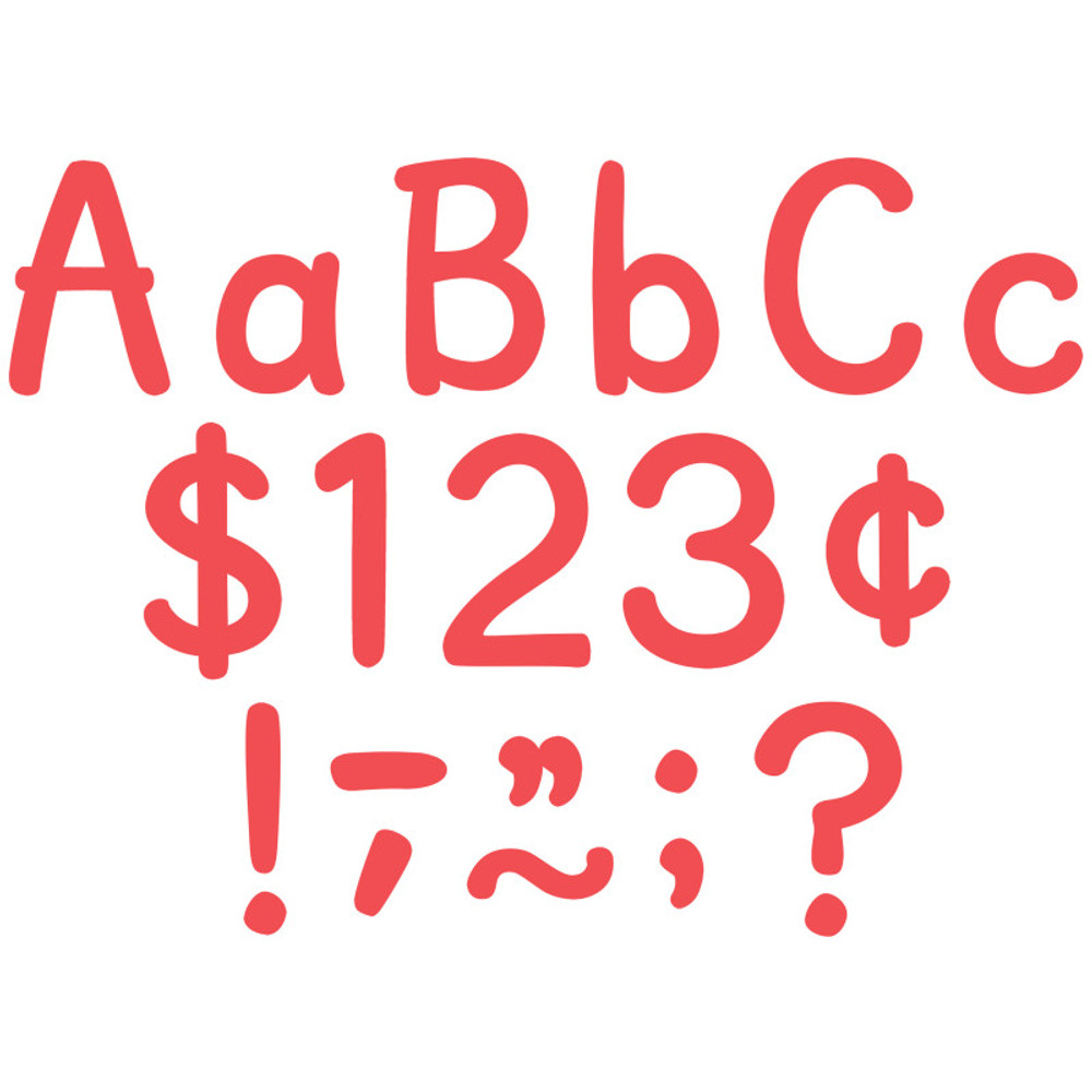 TEACHER CREATED RESOURCES Teacher Created Resources® Melon Red 4" Modern Classic Letters Combo Pack, 257 Per Pack, 2 Packs