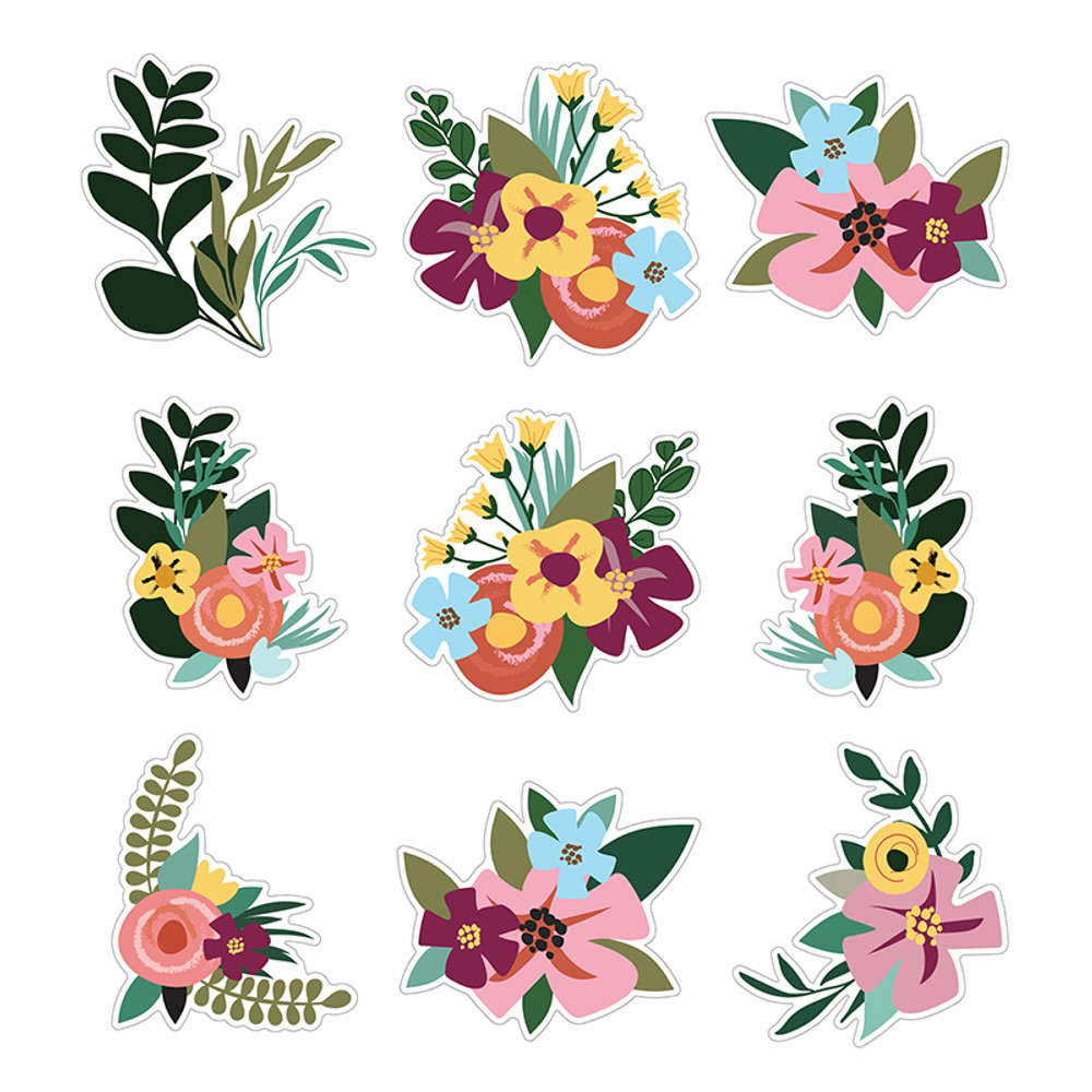 CARSON DELLOSA EDUCATION Carson Dellosa Education Grow Together Jumbo Flowers and Greenery Cut-Outs, 12 Per Pack, 3 Packs