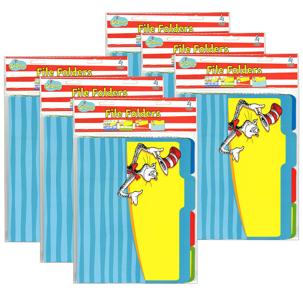 EUREKA Eureka® Dr. Seuss™ Classic File Folders, 4 Per Pack, 6 Packs