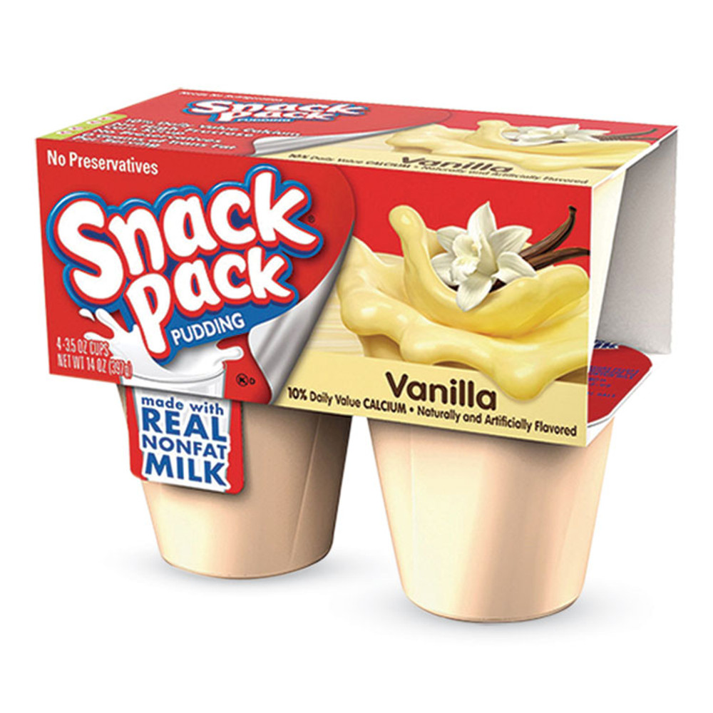 CONAGRA FOODS Snack Pack® HUN55419 Pudding Cups, Vanilla, 3.5 oz Cup, 48/Carton