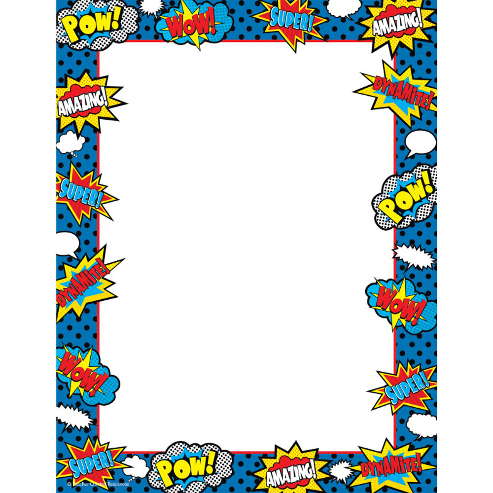 TEACHER CREATED RESOURCES Teacher Created Resources® Superhero Computer Paper