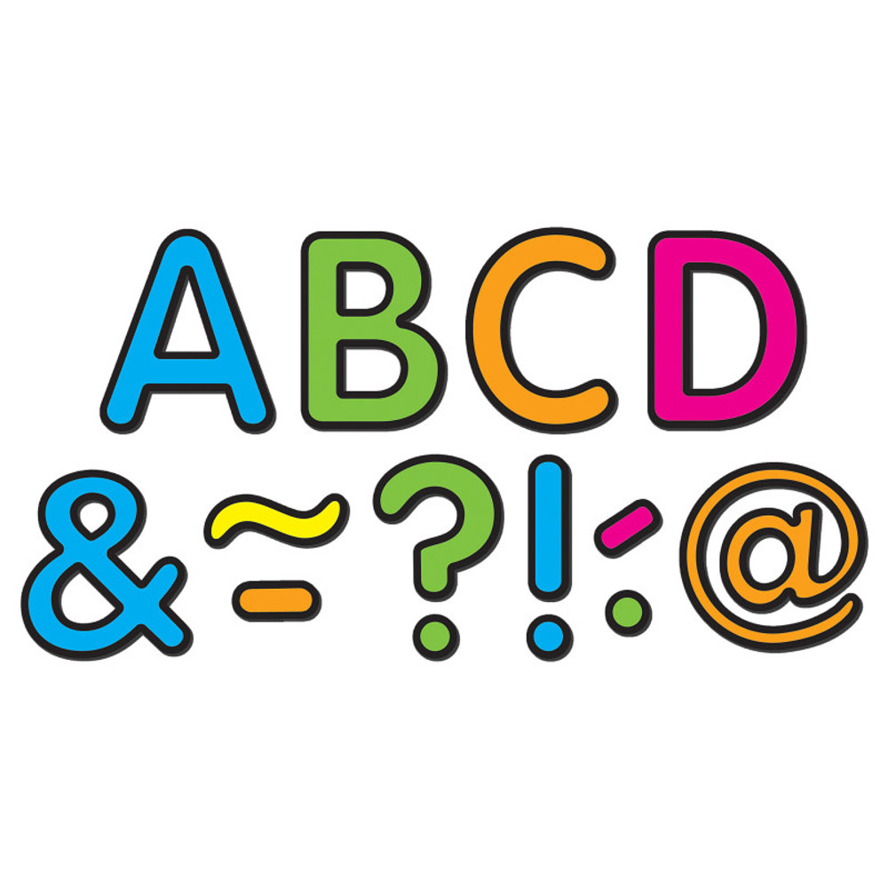 TEACHER CREATED RESOURCES Teacher Created Resources® Neon Brights Classic 2" Magnetic Letters, 87 Pieces Per Pack, 3 Packs