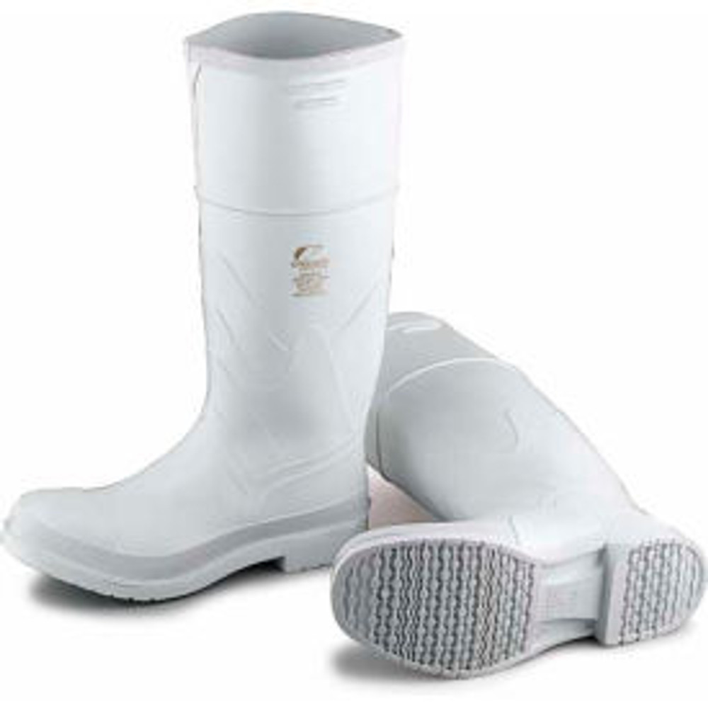 Dunlop Industrial & Protective Footwear Dunlop Men's Boot 14"" White Plain Toe W/Safety Lock PVC Size 6 p/n 810110600