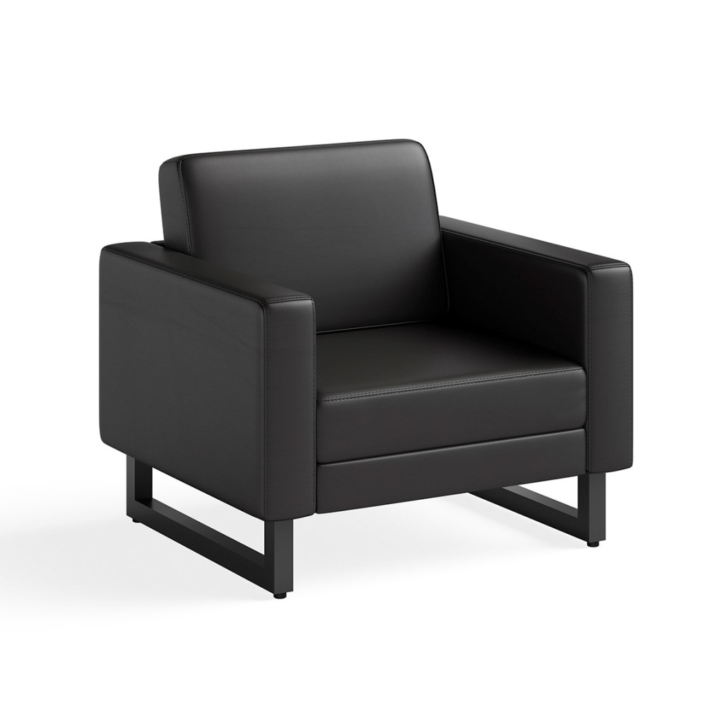 SAFCO PRODUCTS CO 1732MRL2BLKBL Safco Mirella Lounge Chair, Black/Black