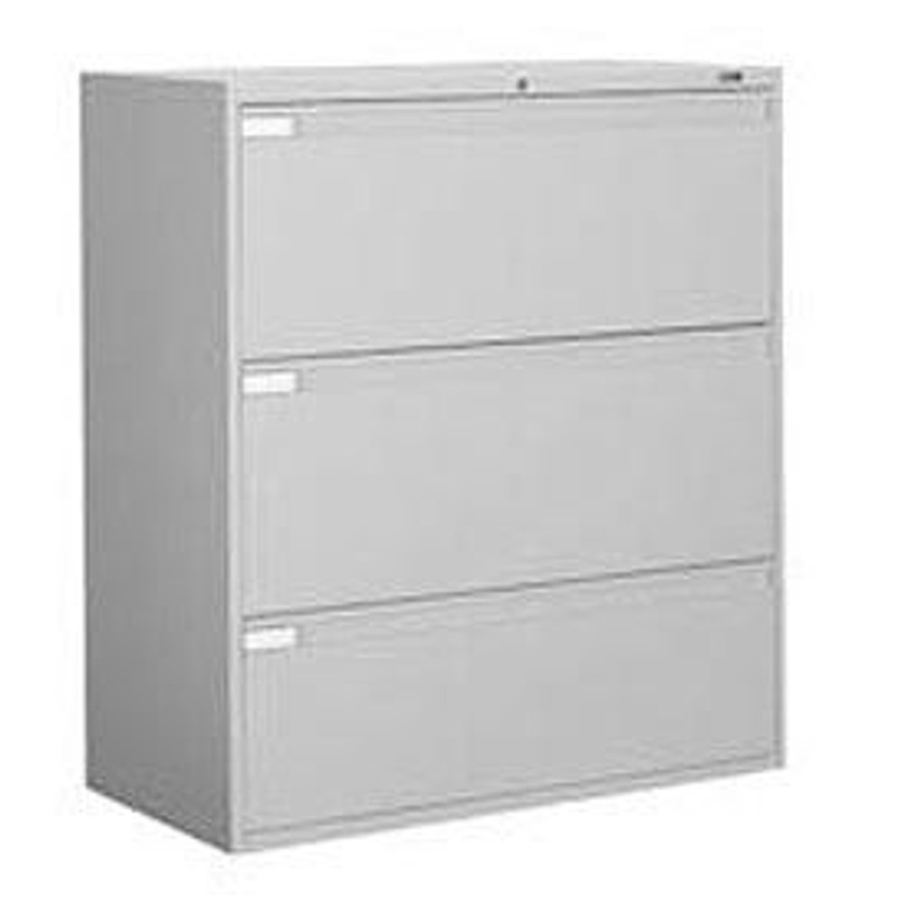 Global Industries Inc Global Furniture 9300 Series 36""W 3 Drawer Binder Lateral File Cabinet Gray p/n 9336-P-3F1HLGR