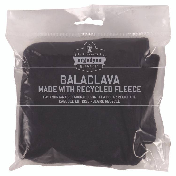 TENACIOUS HOLDINGS, INC. ergodyne® 16858 N-Ferno 6821-ECO Recycled Fleece Balaclava Face Mask, Polyester/Spandex, One Size Fits Most, Black