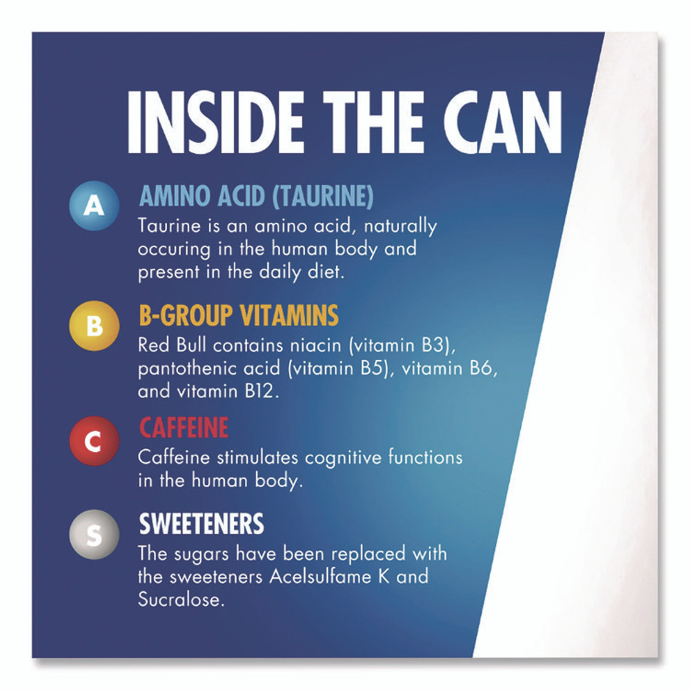RED BULL GMBH RBDRB4817 Sugar-Free Energy Drink, 12 oz Can, 24/Carton